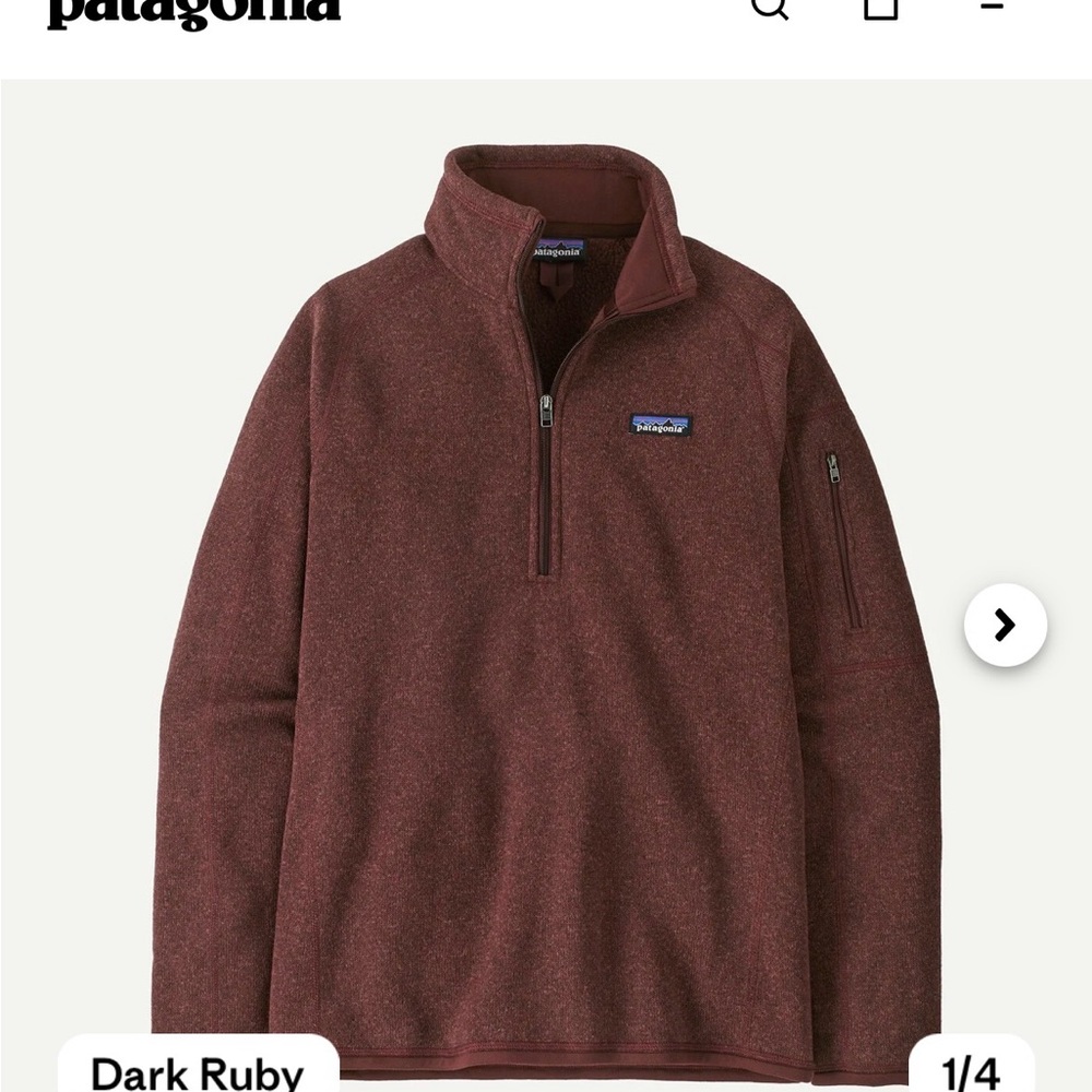 Patagonia Better Sweater 1/4 Zip Pullover in Dark Ruby